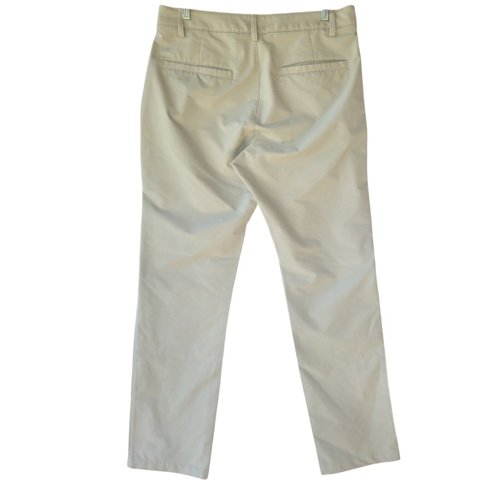 Under Armour Men's Golf Chino Pants 34/32 Tan Beige Performance Stretch Straight - Picture 1 of 9